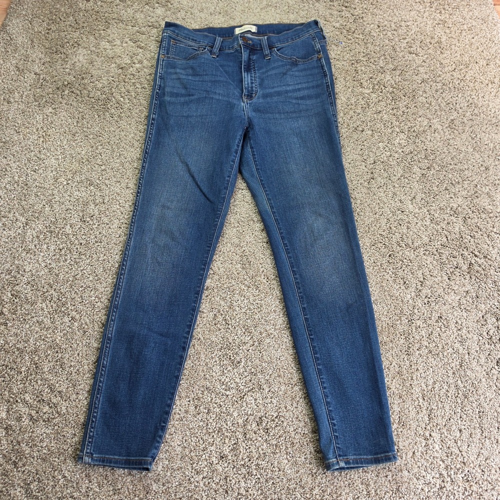 Madewell 10" Roadtripper Skinny Jeans Womens 30 Blue High Rise Casual‎ Athletic